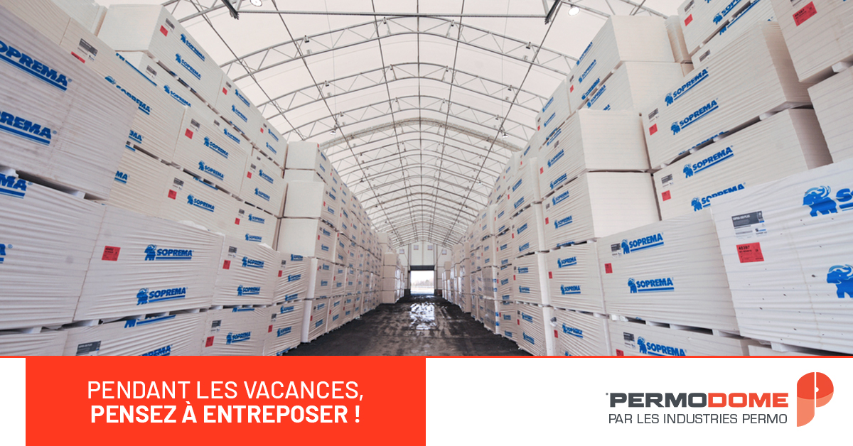 Permodome. Entreposage de machinerie dans le domaine industriel.  Entreposage d'équipements lourds. Entreposage de machinerie. Entreposage de matériaux en vrac. Protection de site d'exploitation minier. Entreposage d'inventaire. Atelier de maintenance