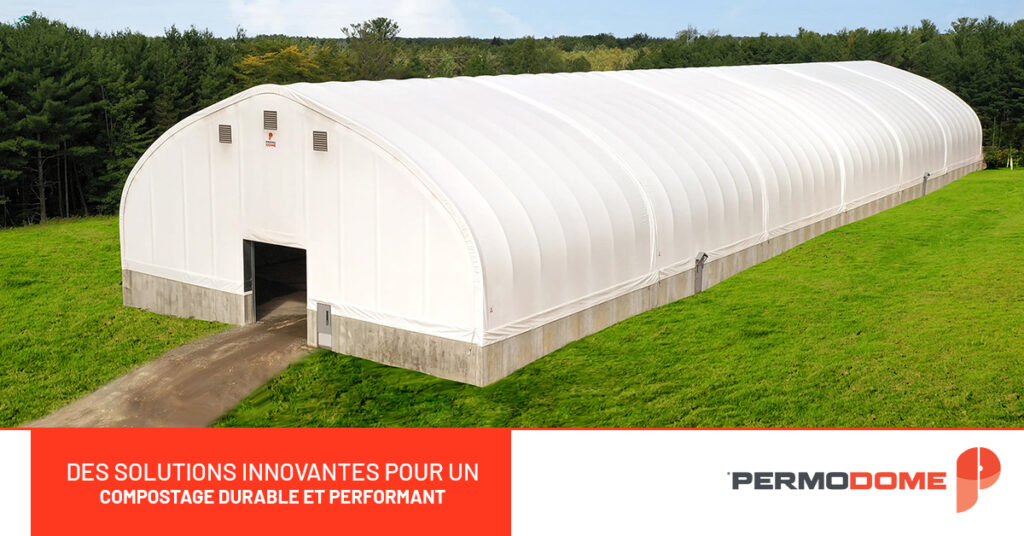 Image principale qui montre un batiment modulaire fait par Permodome, parfait pour le compostage.