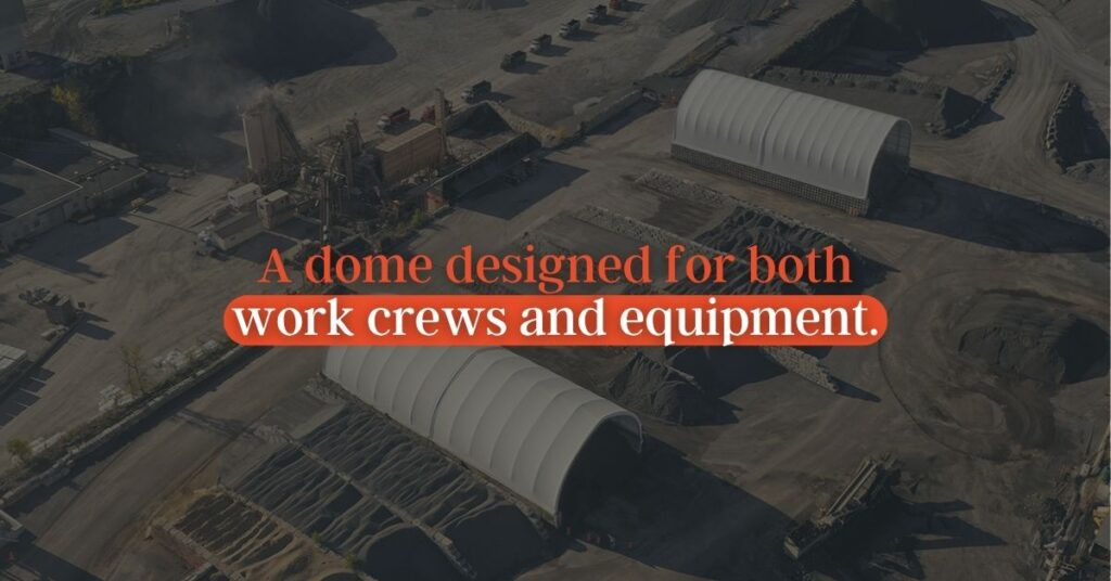 Permodome Dome on Construction Sites: Shelter Crews and Materials Without Delay